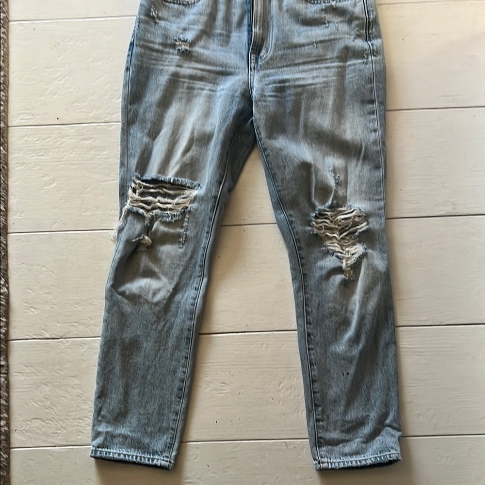 Madewell Light Blue Distressed Ankle Jeans